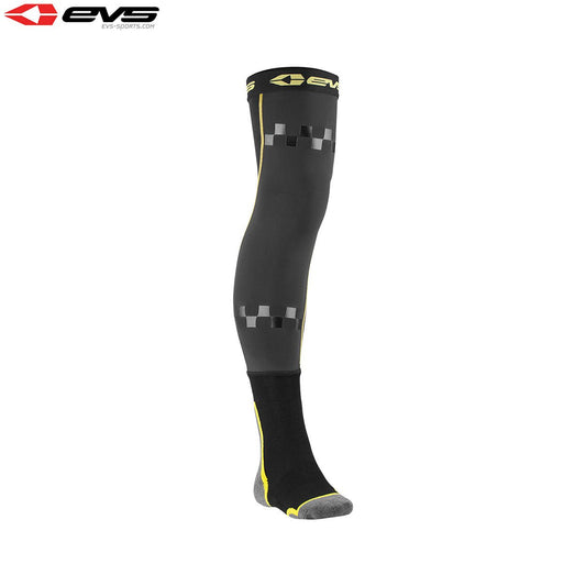 EVS TUG - Fusion Knee Brace Liner/Sock Combo Adult (Black/Hi-Viz Yellow) Pair Size Large/Xlarge - L/XL