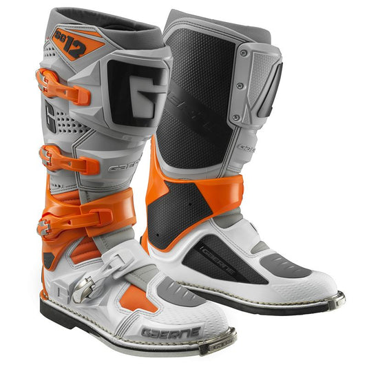Gaerne SG12 Orange Grey White MX Boots - Gaerne